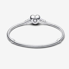Pandora Moments Heart Clasp Snake Chain Bracelet - Vòng/lắc tay bạc, khoá tim, dáng mềm - JEWELRY BRACELET