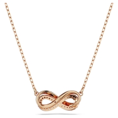 SWAROVSKI Hyperbola pendant (Pavé, Infinity, White, Rose gold-tone plated) - Dây cổ, dây chuyền hình vô cực - JEWELRY NECKLACE