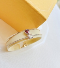 SWAROVSKI Chroma bangle (Heart, Red, Gold-tone plated) - Vòng/lắc tay pha lê hình tim - SWAROVSKI - JEWELRY