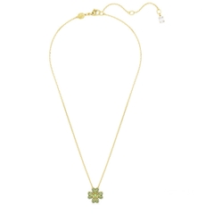 SWAROVSKI Idyllia pendant (Clover, Green, Gold-tone plated) - Dây cổ, dây chuyền lá, pha lê xanh - JEWELRY NECKLACE