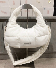 TÚI WHOAU PADDED HOBO WHITE BAG - TÚI XÁCH PHAO MÀU TRẮNG