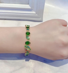 SWAROVSKI Gema bracelet (Mixed cuts, Green, Gold-tone plated) - Vòng/lắc tay SWAROVSKI - JEWELRY