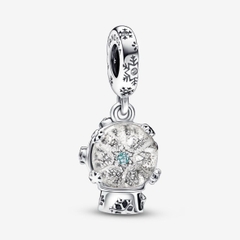 CHÍNH HÃNG - PANDORA Snowflake Snow Globe Dangle Charm (Sterling silver, Murano glass) - Hạt trang trí vòng tay hình quả cầu tuyết thuỷ tinh, bạc 925
(chỉ gồm hạt Charm - không gồm vòng tay). JEWELRY