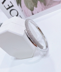 SWAROVSKI Dextera bangle (Magnetic closure, White, Rhodium plated) - Vòng/lắc tay pha lê trắng - JEWELRY BRACELET