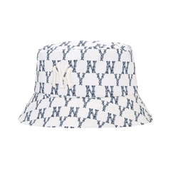 [SALE] Mũ MLB Bucket Hat Monogram Crayon NY Newyork Yankees WHITE - Mũ vành tròn màu trắng