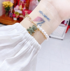 SWAROVSKI Teddy bracelet (Bear, Green, Gold-tone plated) - Vòng/lắc tay SWAROVSKI - JEWELRY