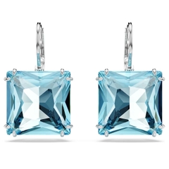 SWAROVSKI Millenia drop earrings (Square cut, Blue, Gold-tone plated) - Khuyên tai pha lê xanh biển - JEWELRY
