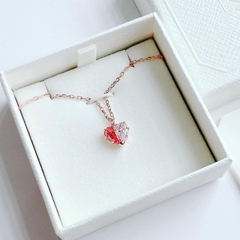 SWAROVSKI Gema Heart necklace (Heart, Pink, Rose gold-tone plated) - Dây cổ, dây chuyền tim ghép trắng và hồng - SWAROVSKI - JEWELRY NECKLACE