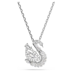 SWAROVSKI Swan pendant (Mixed cuts, Swan, White) - Dây cổ, chuyền, đính đá pha lê trắng, thiên nga - JEWELRY NECKLACE