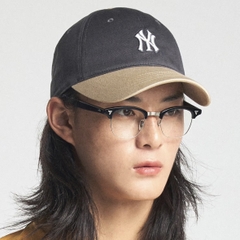 Mũ MLB Varsity one point color scheme unstructured ball cap New York Yankees NY Charcoal Grey - Mũ lưỡi trai, nón kết phối màu than chì
