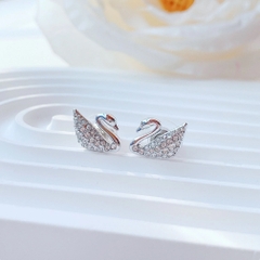 SWAROVSKI Iconic Swan earrings (Swan, White, Rhodium plated) - Khuyên tai thiên nga trắng - SWAROVSKI - JEWELRY