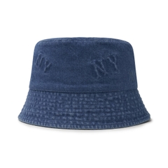 Mũ MLB Classic Monogram Random Tonal Tone Emboss Denim Bucket Hat Drop Fit New York Yankees Blue - Mũ vành tròn màu xanh