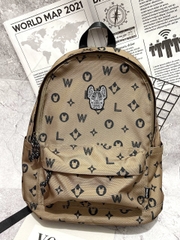 Balo Lifework Backpack Beige Be Hoạ Tiết