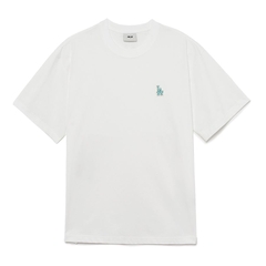 Áo MLB Basic Small Logo LA White