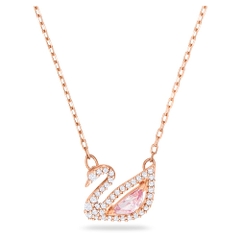 SWAROVSKI Dazzling Swan necklace (Swan, Pink, Rose gold-tone plated) - Dây cổ, dây chuyền SWAROVSKI - JEWELRY NECKLACE
