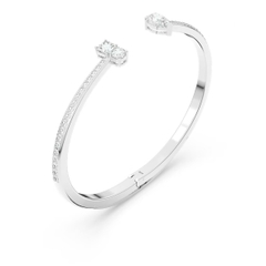 SWAROVSKI Mesmera cuff (Mixed cuts, White, Rhodium plated) - Vòng, lắc tay pha lê trắng - JEWELRY BRACELET