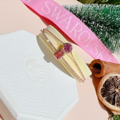 SWAROVSKI Stilla bangle (Mixed cuts, Pink, Rose gold-tone plated) - Vòng/lắc pha lê tone hồng - SWAROVSKI - JEWELR