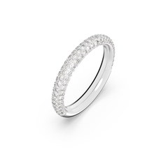 SWAROVSKI Dextera stone ring (White, Rhodium plated) - RINGS - Nhẫn tròn, pha lê trắng - JEWELRY