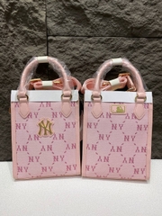 Túi MLB Monogram Tote mini crossbody Bag Green/Black/Pink - Túi đeo chéo màu xanh lá/đen/hồng