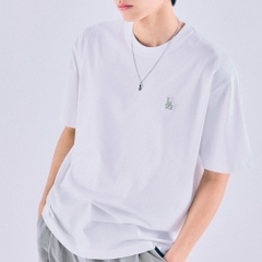 Áo MLB Basic Small Logo LA White