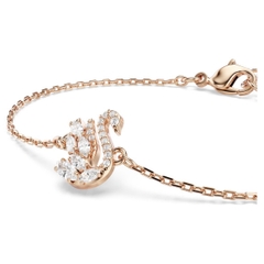 SWAROVSKI Swan bracelet (Mixed cuts, Swan, White, 18K rose gold finish) - Vòng/lắc tay, pha lê trắng, thiên nga - JEWELRY BRACELET