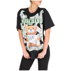 ÁO MOSCHINO DOLLAR TEDDY BEAR BLACK T-SHIRT
