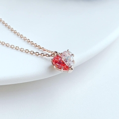 SWAROVSKI Gema Heart necklace (Heart, Pink, Rose gold-tone plated) - Dây cổ, dây chuyền tim ghép trắng và hồng - SWAROVSKI - JEWELRY NECKLACE
