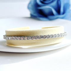 SWAROVSKI Matrix Tennis bracelet (Round cut, White, Rhodium plated) - Vòng/lắc tay pha lê trắng - JEWELRY