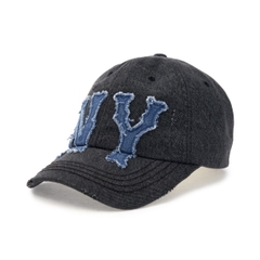MLB Denim Coopers Unstructured Ball Cap New York Yankees NY BLACK - Mũ lưỡi trai, nón kết màu đen