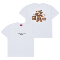 (PHỞ STORY x ADLV) ÁO THUN ADLV BASKET BEAR WHITE T-SHIRT