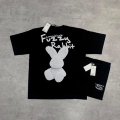 ÁO THUN ADLV DOODLE FUZZY RABBIT T-SHIRT BLACK - ĐEN