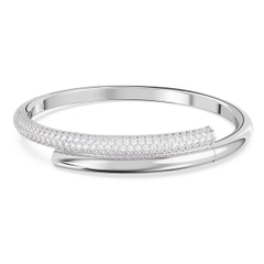 SWAROVSKI Dextera bangle (Magnetic closure, White, Rhodium plated) - Vòng/lắc tay pha lê trắng - JEWELRY BRACELET