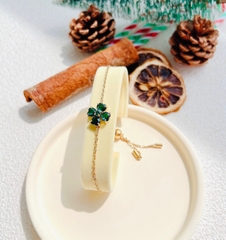 SWAROVSKI Idyllia bracelet (Mixed cuts, Clover, Green, Gold-tone plated) - Vòng/lắc tay Cỏ Bốn Lá - SWAROVSKI - JEWELRY