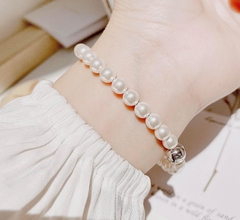 SWAROVSKI Nice bracelet (Magnetic closure, Feather, White, Rhodium) - Vòng/lắc tay ngọc trai pha lê, lông vũ - SWAROVSKI - JEWELRY