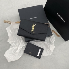 TÚI YSL WOC + CARD BLACK