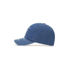MŨ MLB BASIC MEGALOGO DENIM 5PANEL BALL CAP NEW YORK YANKEES NY BLUE - MŨ LƯỠI TRAI, NÓN KẾT MÀU XANH