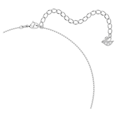 CHÍNH HÃNG - SWAROVSKI Una necklace (Clover, BLUE, Rhodium plated) - Dây cổ, dây chuyền pha lê xanh - JEWELRY