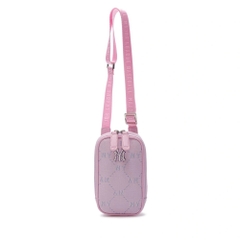 Túi MLB Diamond Monogram Phone Pouch New York Yankees Pink crossbody bag - TÚI ĐEO CHÉO MÀU HỒNG