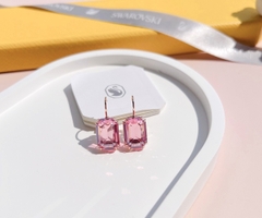 SWAROVSKI Millenia drop earrings (Octagon cut, Pink, Rose gold-tone plated) - Khuyên tai pha lê hồng - JEWELRY