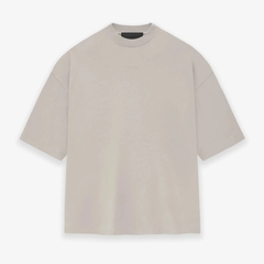Áo Fear of God FOG Essentials Tee Silver Cloud - Áo thun cổ tròn tay lỡ màu mây xám bạc, chữ nhỏ giữa