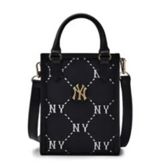 TÚI MLB MONOGRAM PHONE TOTE CROSSBODY BAG BROWN/PINK/BLACK - TÚI ĐEO CHÉO - MÀU NÂU/HỒNG/ĐEN