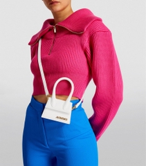 Túi JACQUEMUS Mini Leather Le Chiquito White (size 12cm)