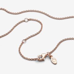 PANDORA Classic Cable Chain Necklace (Sterling Silver, 14K rose-gold plated) - Dây cổ, chuyền bạc 925, mạ vàng hồng 14k - JEWELRY NECKLACE