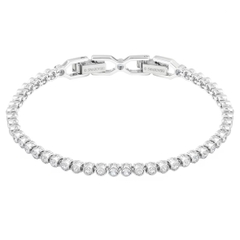 SWAROVSKI Emily bracelet (Round cut, White, Rhodium plated) - Vòng/lắc tay đá pha lê trắng - SWAROVSKI - JEWELRY