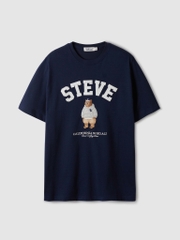 ÁO WHOAU STEVE BEAR T-SHIRT TEE NAVY