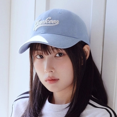 Mũ MLB Culsive Lettering Denim Unstructured Ball Cap New York Yankees Blue