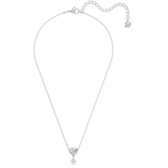 SWAROVSKI Lifelong Heart pendant (White, Rhodium plated) - Dây cổ, dây chuyền hình tim phối đá pha lê trắng - NECKLACE Jewelry