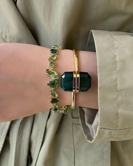 SWAROVSKI Gema bracelet (Mixed cuts, Green, Gold-tone plated) - Vòng/lắc tay SWAROVSKI - JEWELRY