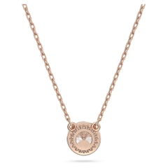 SWAROVSKI Una Angelic pendant (Round cut, Pavé, White, Rose gold-tone) - Dây cổ, dây chuyền, pha lê trắng - JEWELRY NECKLACE