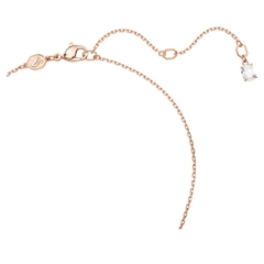 SWAROVSKI Idyllia pendant (Clover, White, Rose gold-tone plated) - Dây cổ, dây chuyền lá, pha lê hồng - JEWELRY NECKLACE